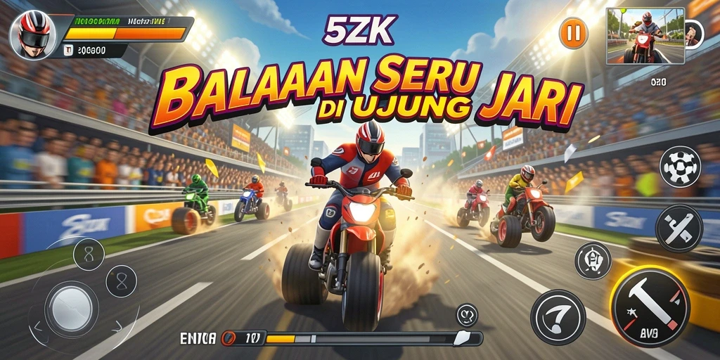 Tampilan gameplay Racing yang mendebarkan dalam 5ZK.