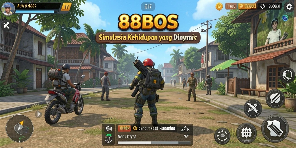 Tampilan gameplay yang menarik dalam simulasi 88BOS.