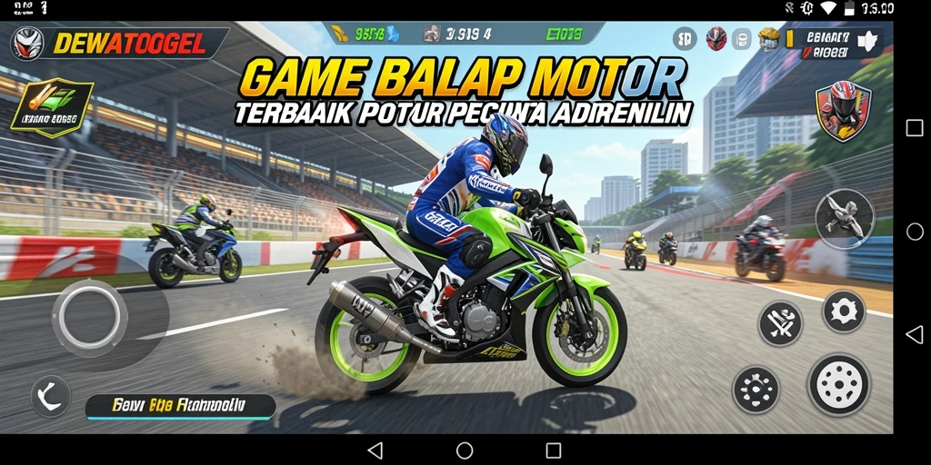 Gameplay seru DEWATOGEL yang menampilkan kecepatan tinggi dan adrenalin luar biasa.