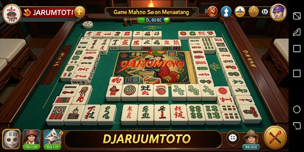 Screenshot gameplay DJARUMTOTO yang menampilkan aksi menarik permainan Mahjong.