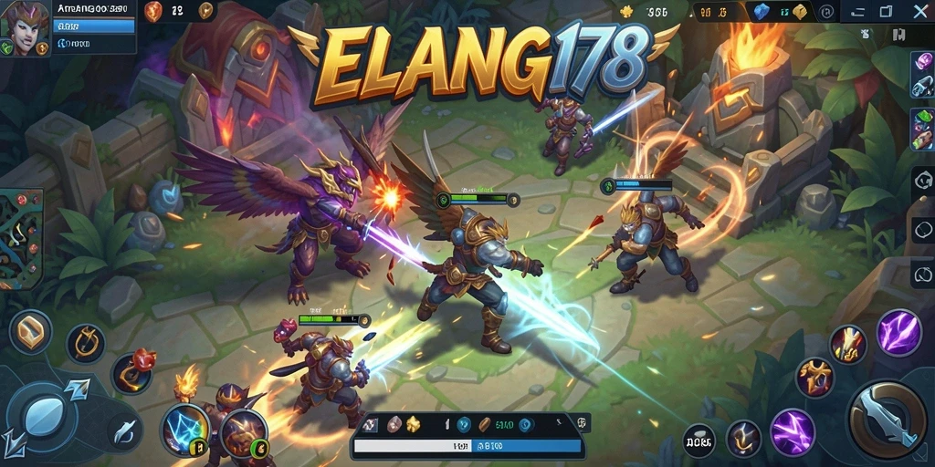 Tampilan seru gameplay ELANG178 dengan pertarungan strategis.