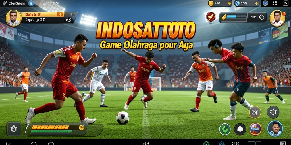 Tampilan gameplay INDOSATTOTO dengan aksi olahraga yang mendebarkan.