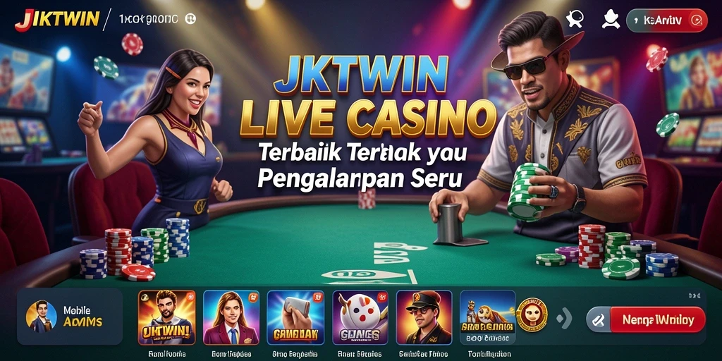 Tampilan menarik dari gameplay Live Casino JKTWIN yang seru.