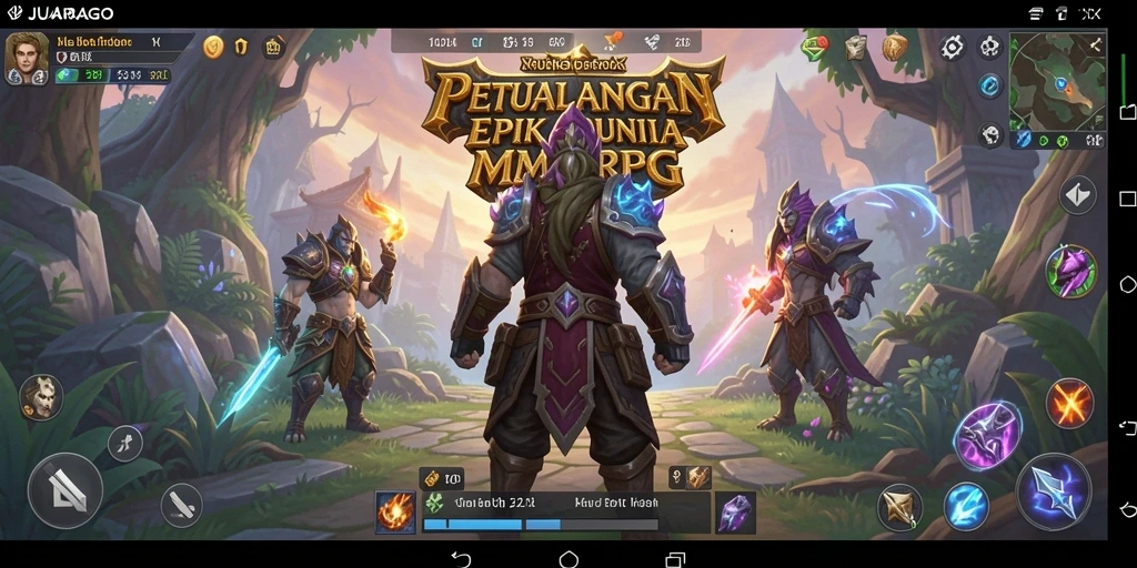 Gameplay seru dan mendebarkan dalam JUARAGO yang penuh petualangan MMORPG.