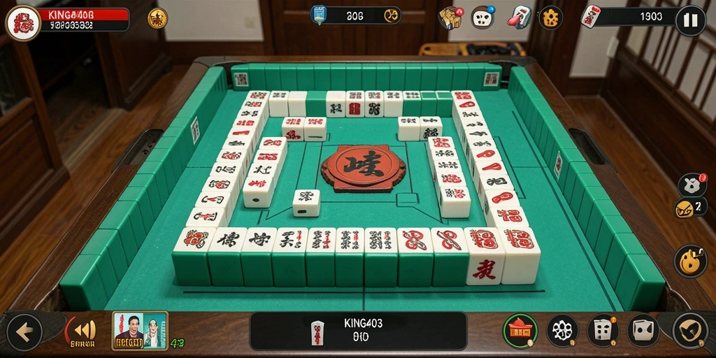 Tampilan gameplay Mahjong KING403 yang seru dan menarik.