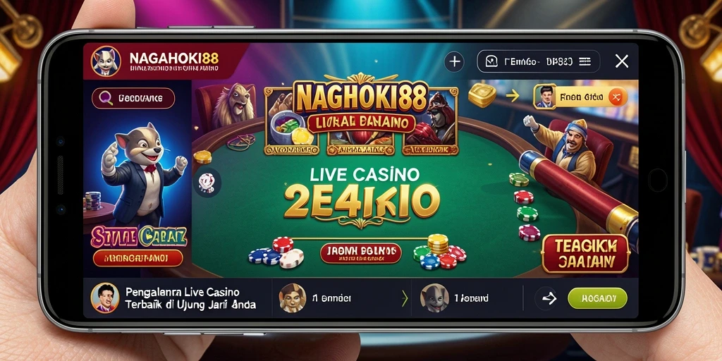 Tampilan gameplay Live Casino yang mendebarkan di NAGAHOKI88.