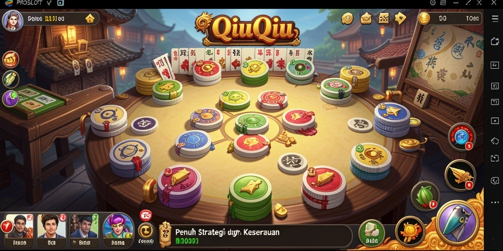 Tampilan gameplay menarik dari PROSLOT dengan kartu QiuQiu.