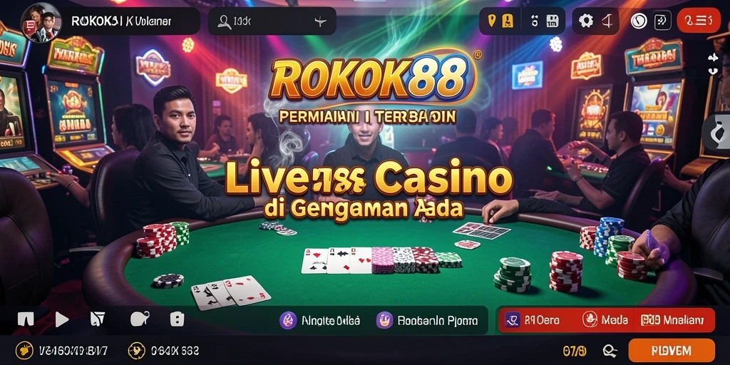 Gameplay ROKOK88 yang menarik dengan interaksi dealer langsung.