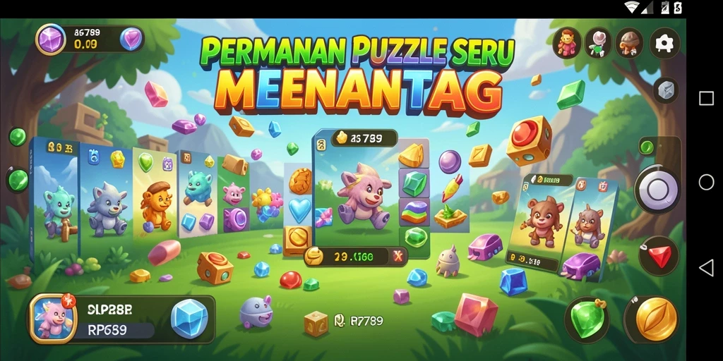 Screenshot gameplay RP6789 menampilkan teka-teki yang penuh warna dan menarik.