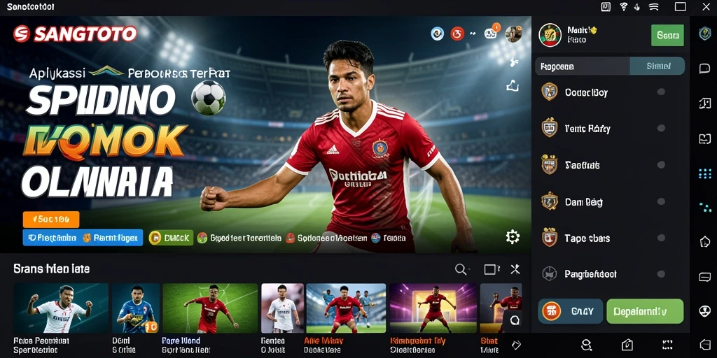 Tampilan menarik dari gameplay aplikasi SANGTOTO untuk taruhan olahraga.