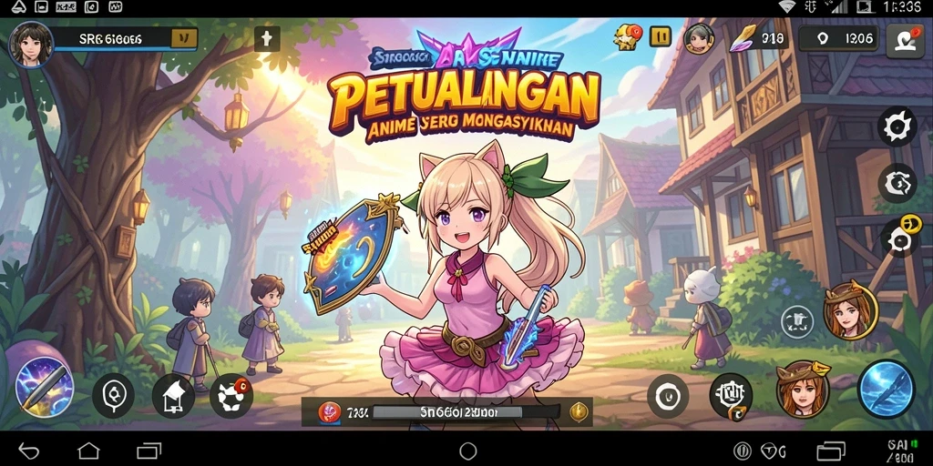 Screenshot dari gameplay SR6666 yang menampilkan aksi karakter Anime.