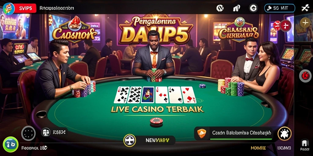 Tampilan gameplay SVIP5 dengan dealer langsung yang interaktif dan suasana kasino yang nyata.