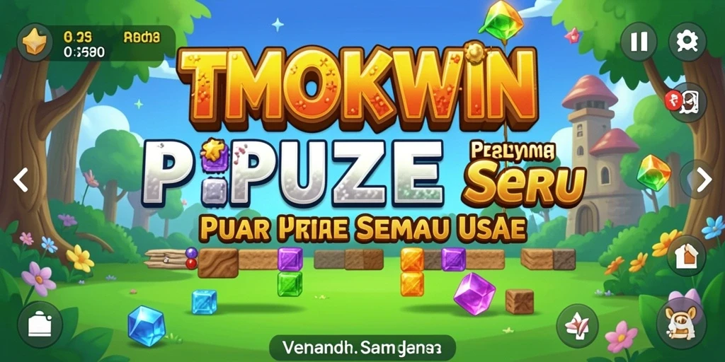 Screenshot gameplay TMOKWIN menampilkan keseruan menyusun puzzle.